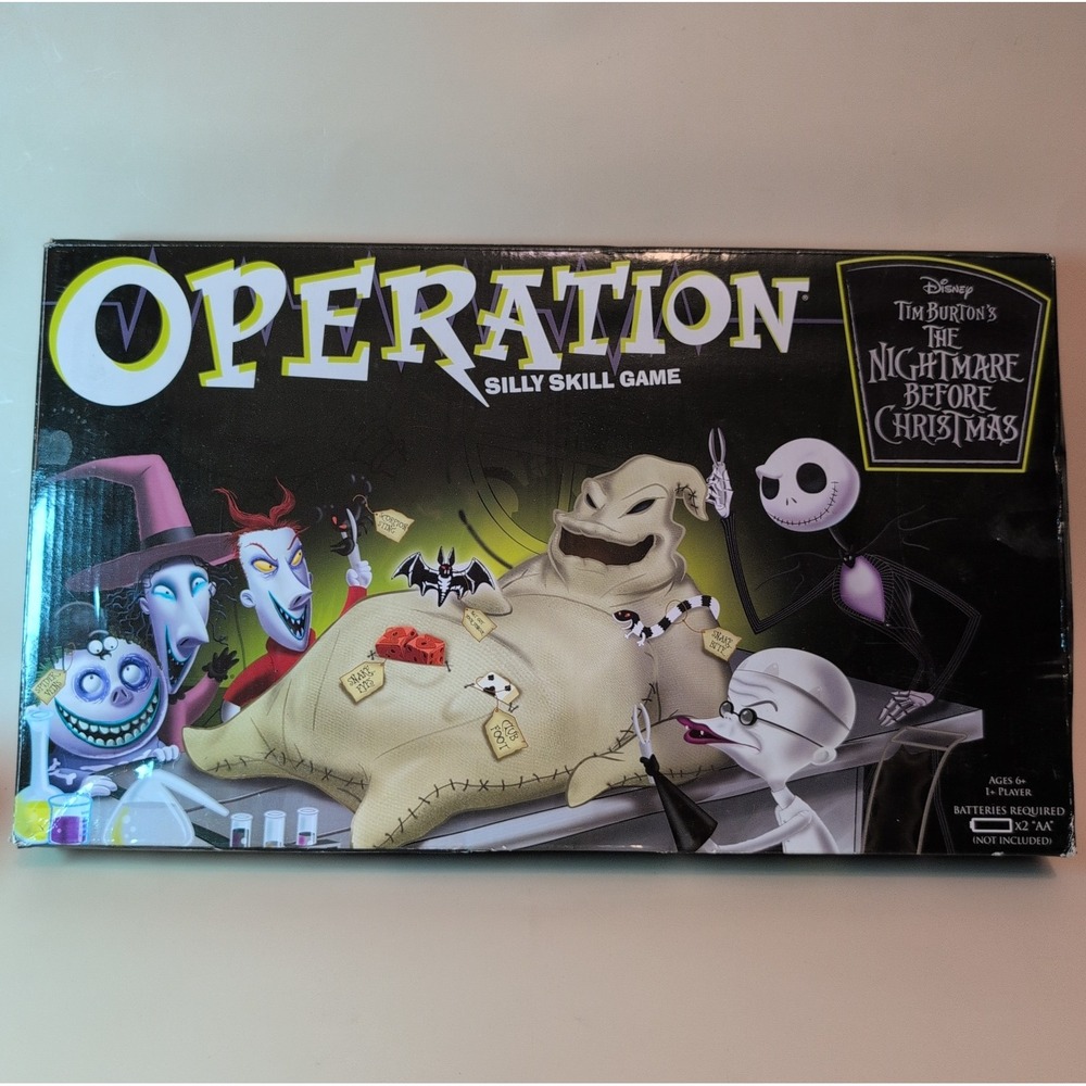 Operation The Nightmare Before Christmas Oogie Boogie Board Game Complete Set
